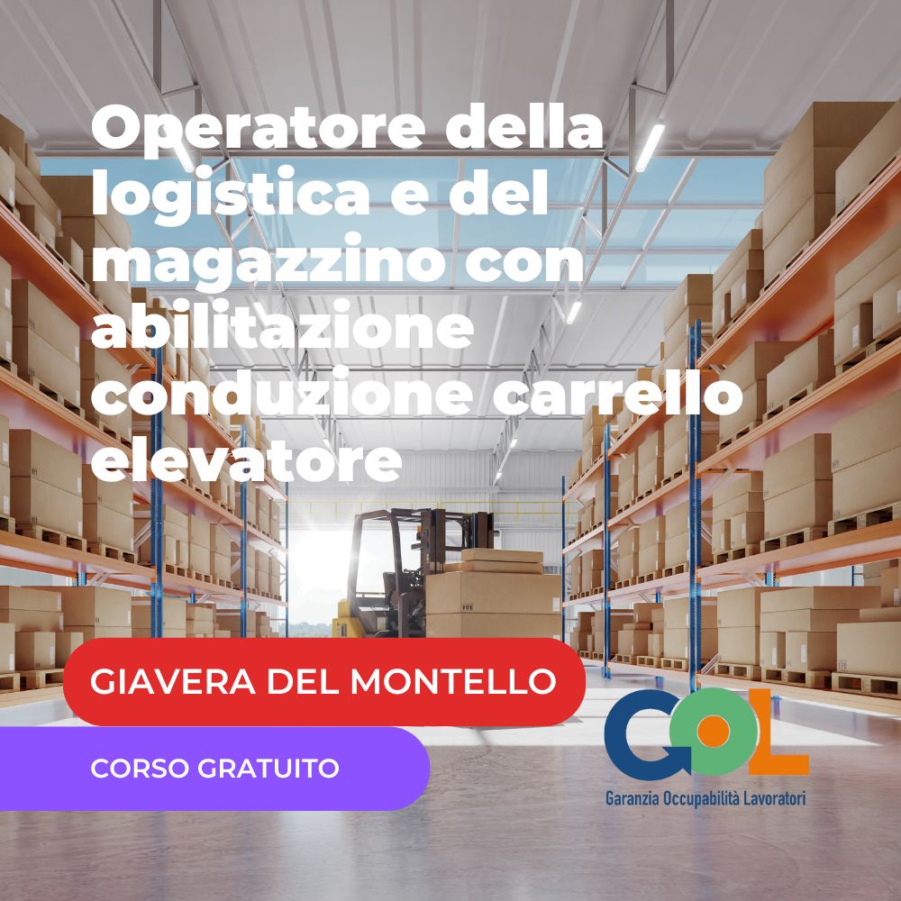 Corso di Operatore della logistica e del magazzino con abilitazione conduzione carrello elevatore a Giavera del Montello