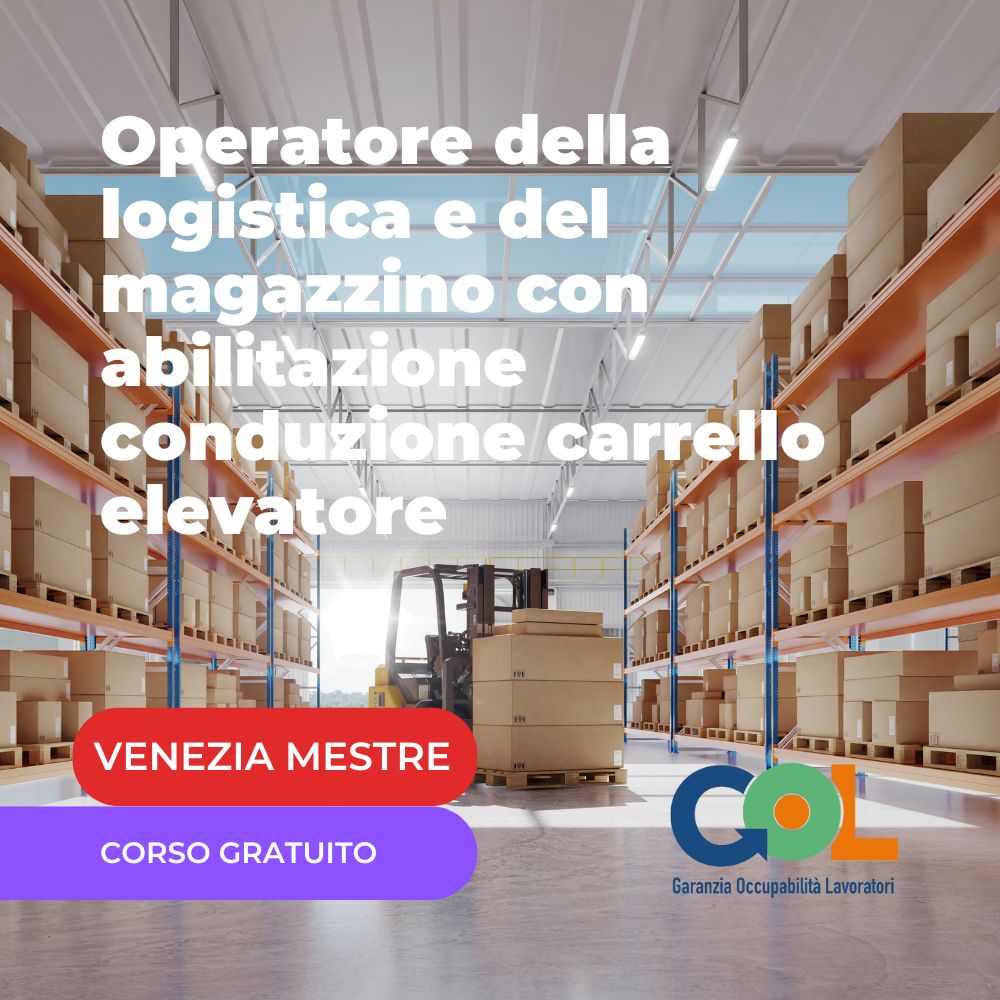 Corso di Operatore della logistica e del magazzino con abilitazione conduzione carrello elevatore a Mestre