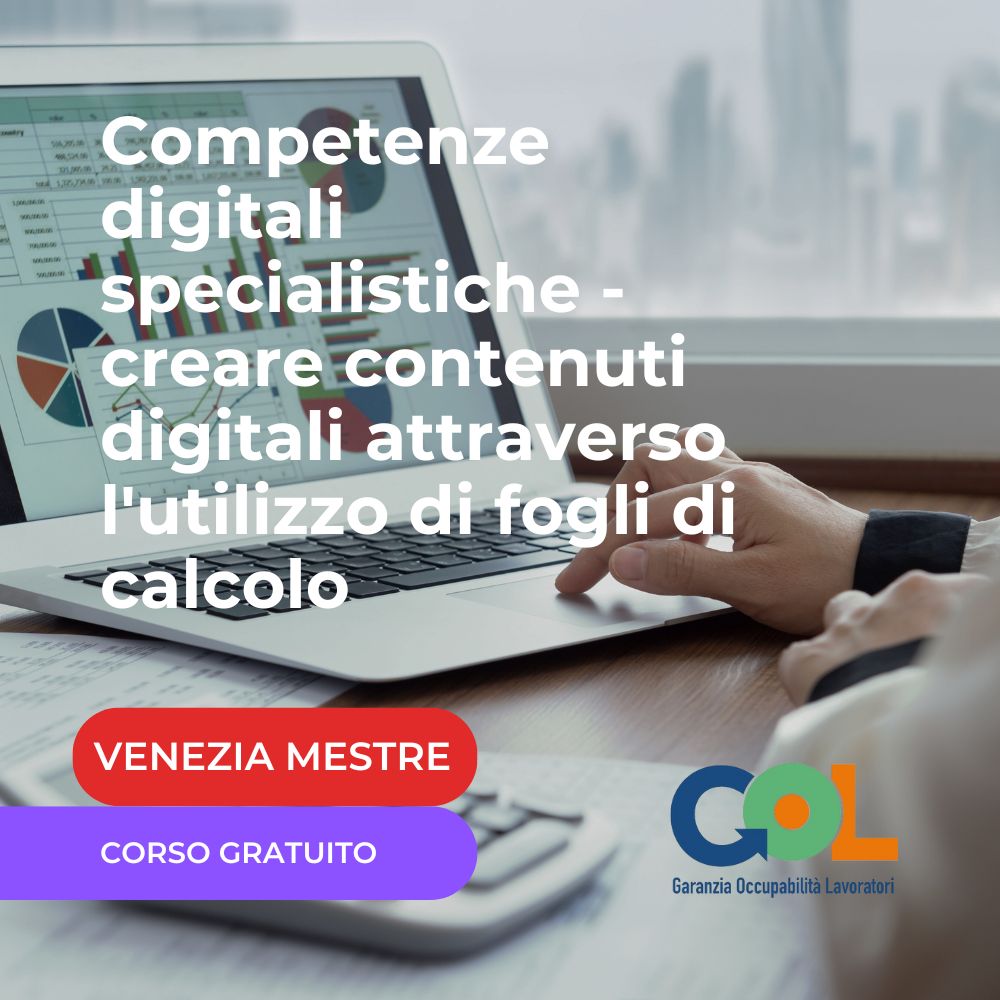 Corso competenze digitali specialistiche a Mestre